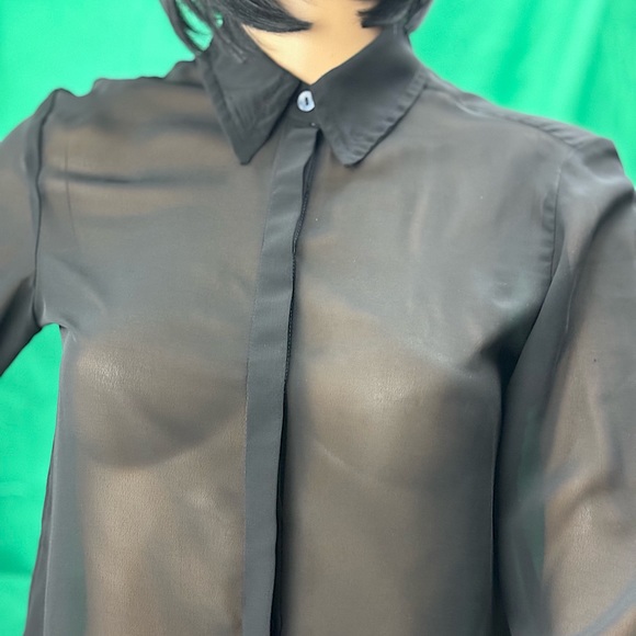 Abercrombie & Fitch Sheer Long Sleeve Black - Picture 1 of 10